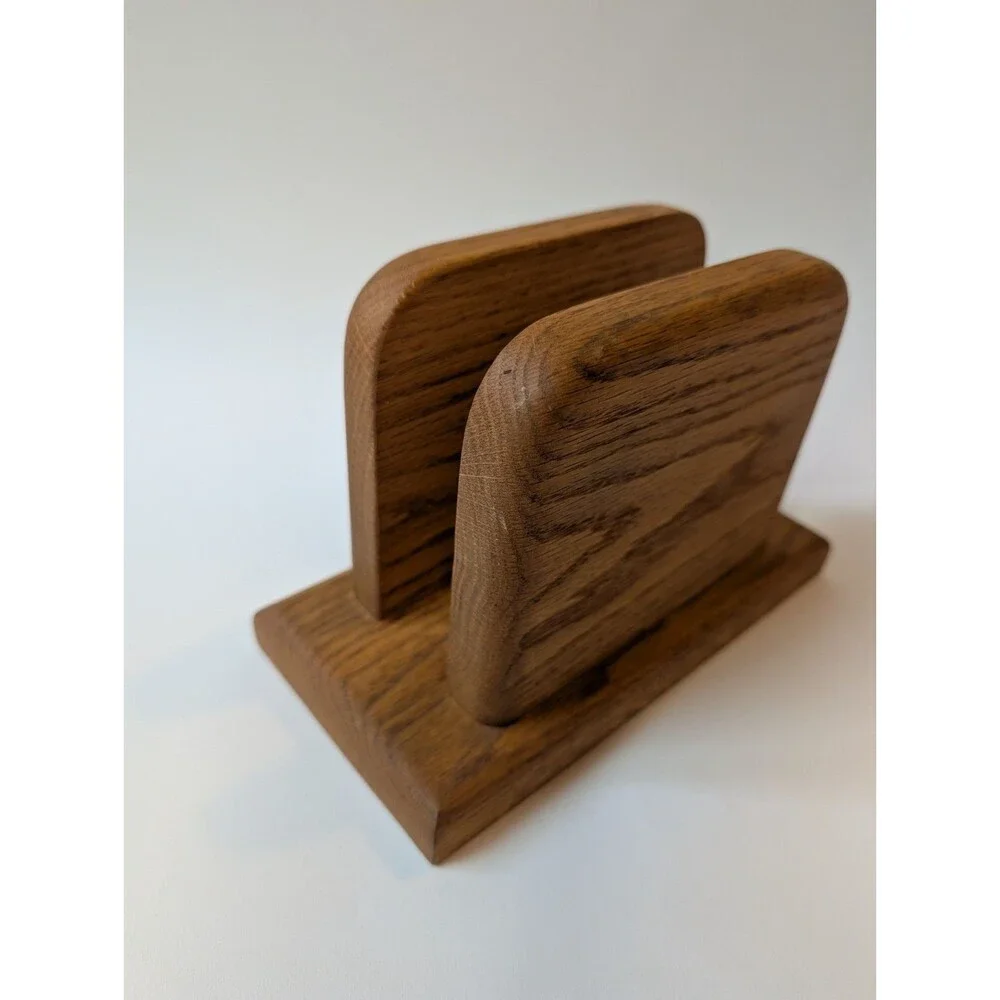 Vintage MCM Wood Napkin Holder or Mail Keeper